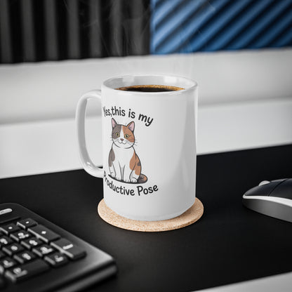 Yes, This Is My Productive Pose Funny Cat Mug