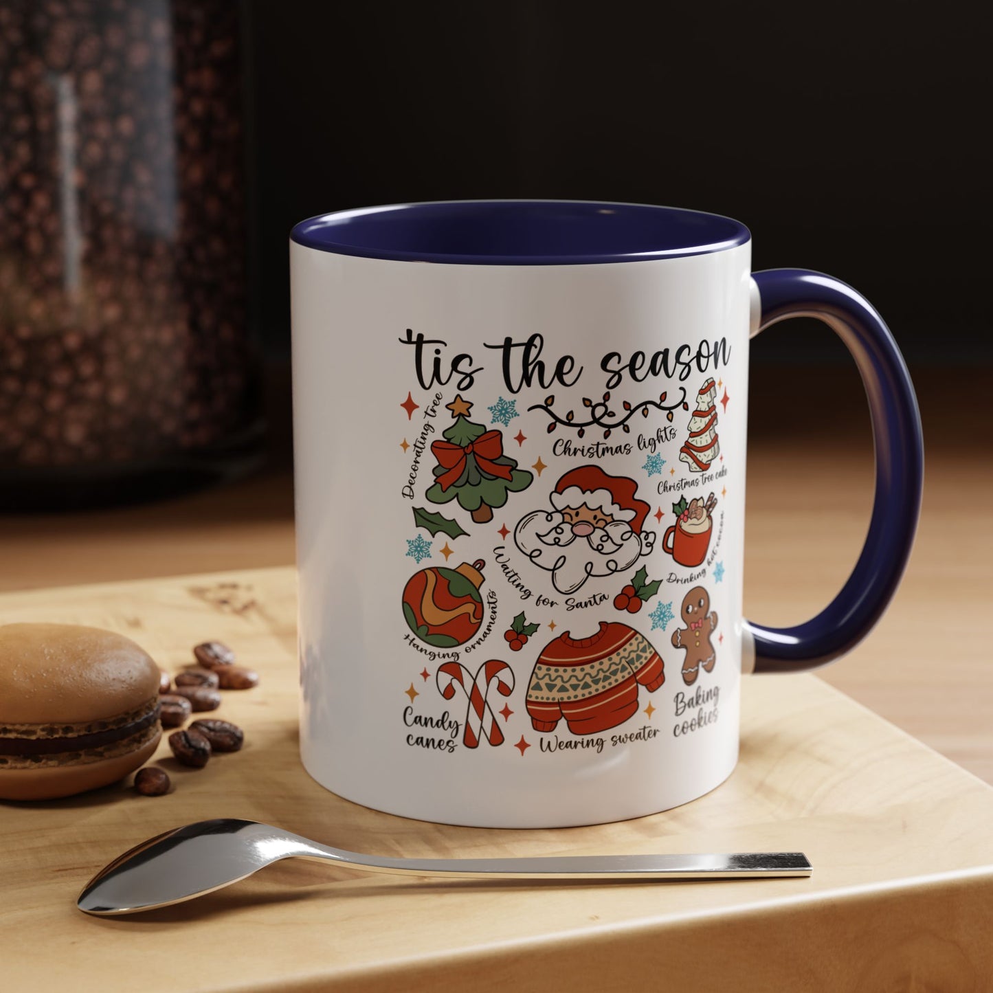 Tis The Season Christmas Coffee Mug — Holiday Baking & Cozy Winter Designs (11/15oz)