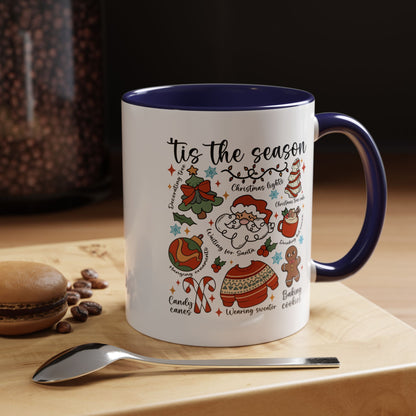 Tis The Season Christmas Coffee Mug — Holiday Baking & Cozy Winter Designs (11/15oz)