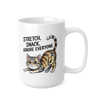 Stretch Snack Ignore Everyone Cute Cat Mug