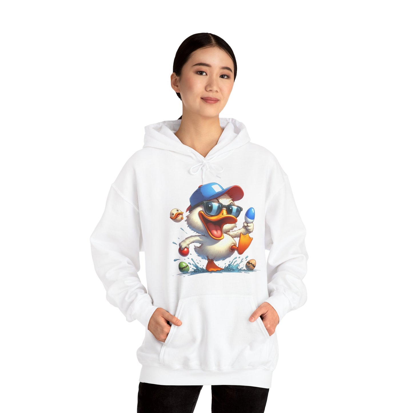 Duck Baseball Hoodie – Cute Baseball Duck Cartoon Pullover