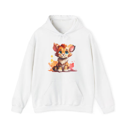 Cute Kitten Hoodie — Adorable Watercolor Cat Pullover for Cat Lovers