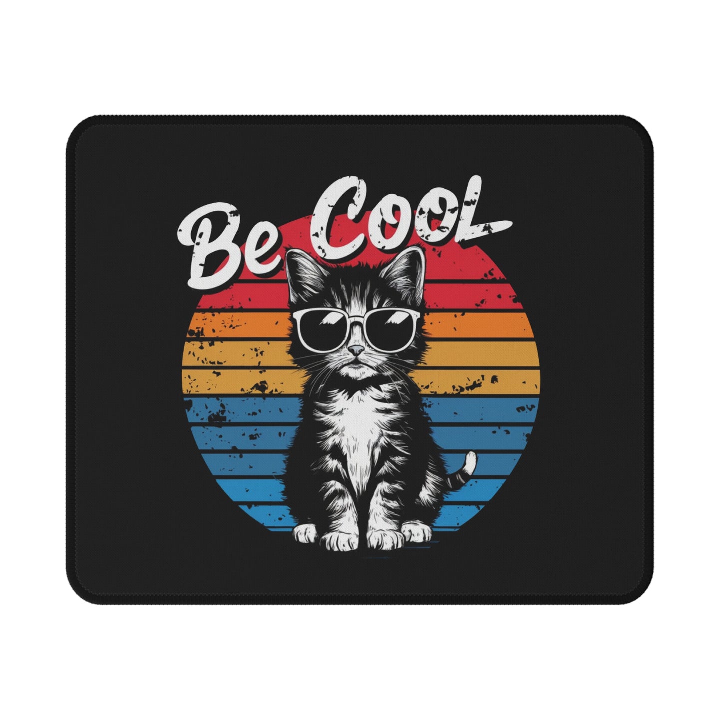 Cat 'Be Cool' Retro Gaming Mouse Pad