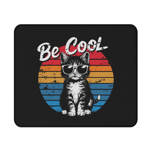 Cat 'Be Cool' Retro Gaming Mouse Pad