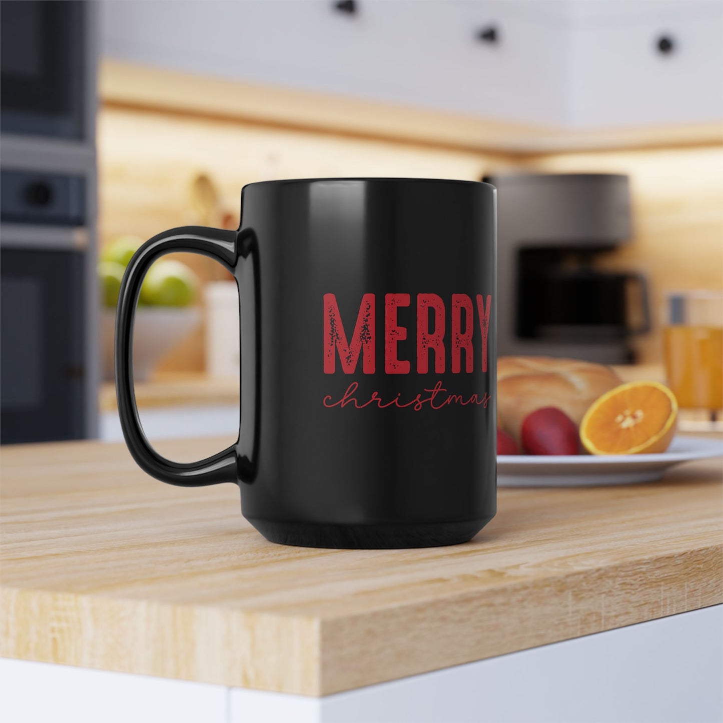 Merry Christmas Mug – Minimalist Christmas Coffee Cup – Simple Gift for Women & Men