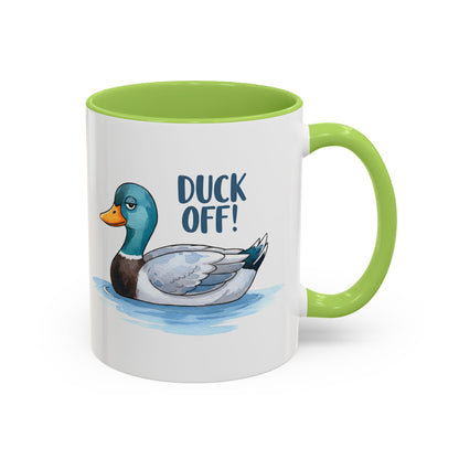 Funny Duck Coffee Mug – Duck Off! Sarcastic Animal Humor Cup