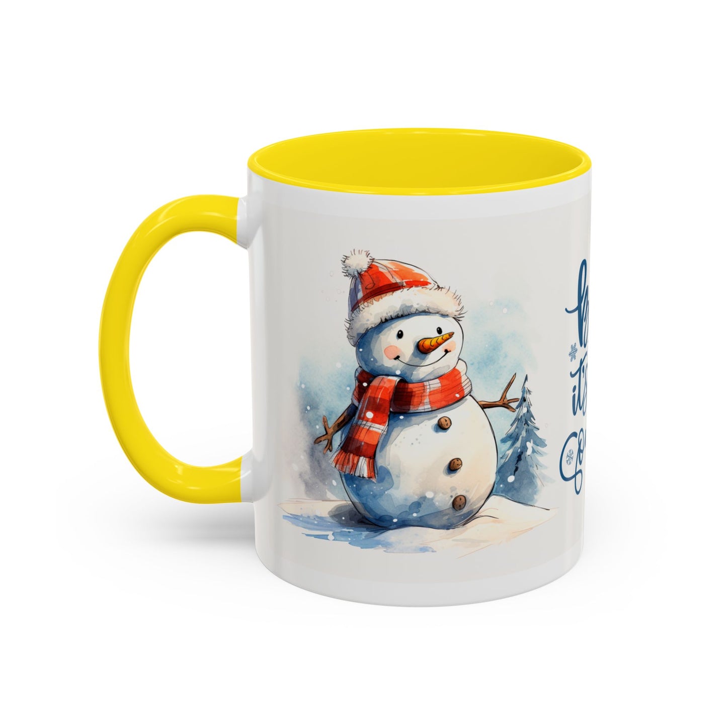 Baby It's Cold Outside Snowman Christmas Coffee Mug — Winter Holiday Hot Cocoa Cup (11/15oz)
