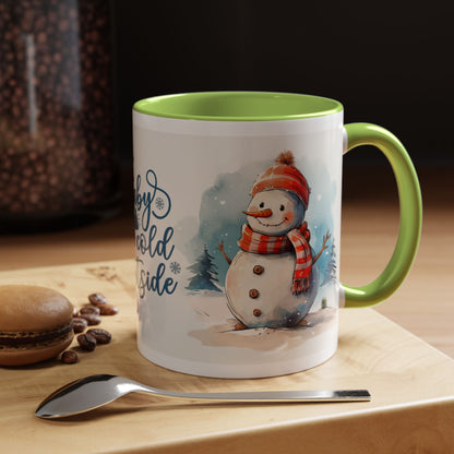 Baby It's Cold Outside Snowman Christmas Coffee Mug — Winter Holiday Hot Cocoa Cup (11/15oz)