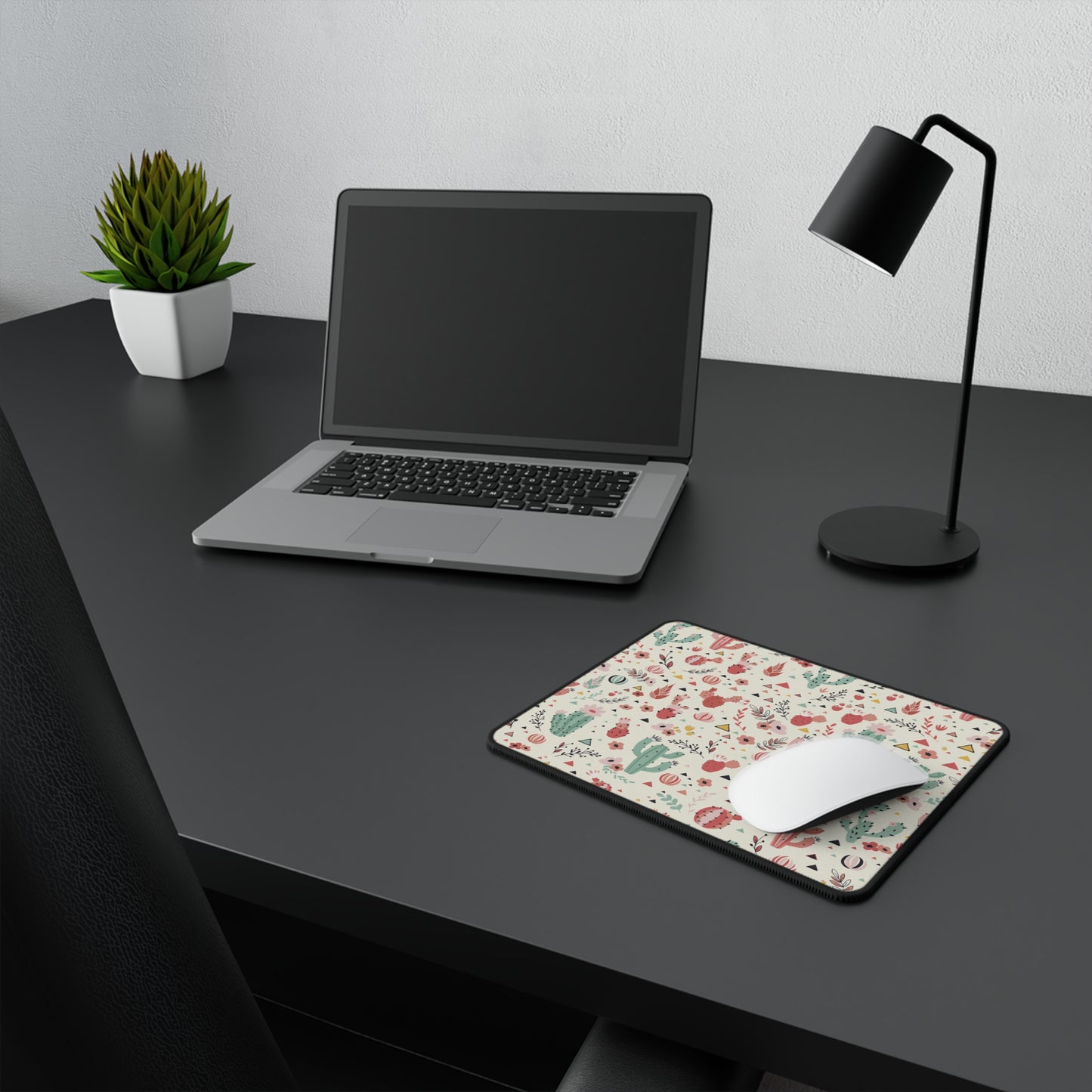 Cactus Garden Non‑Slip Mouse Pad — Cute Desert Pattern Desk Pad