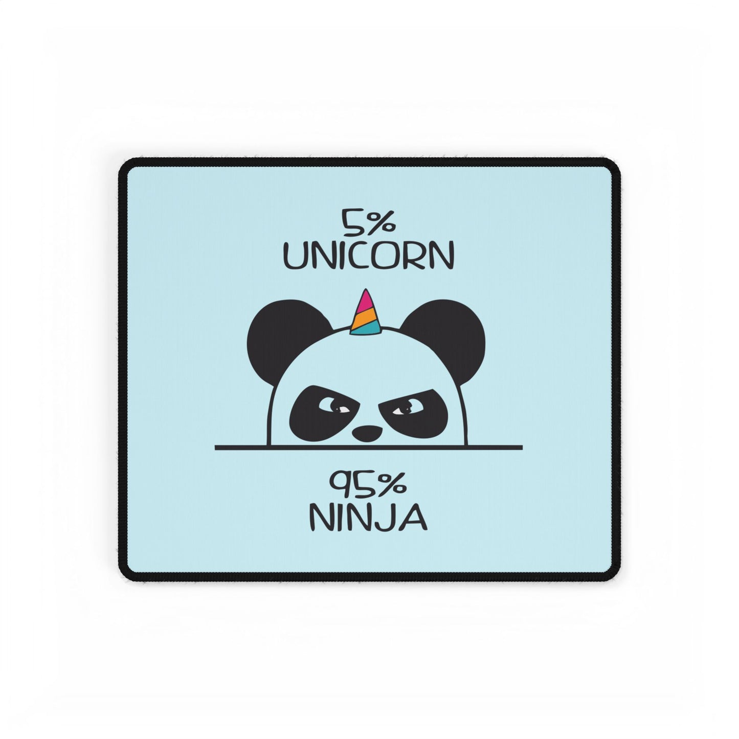 Panda Desk Mat – “5% Unicorn 95% Ninja” Large Gaming/Office Mousepad