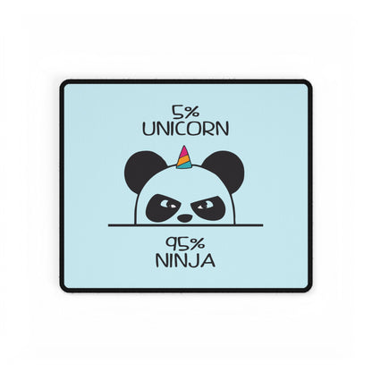 Panda Desk Mat – “5% Unicorn 95% Ninja” Large Gaming/Office Mousepad