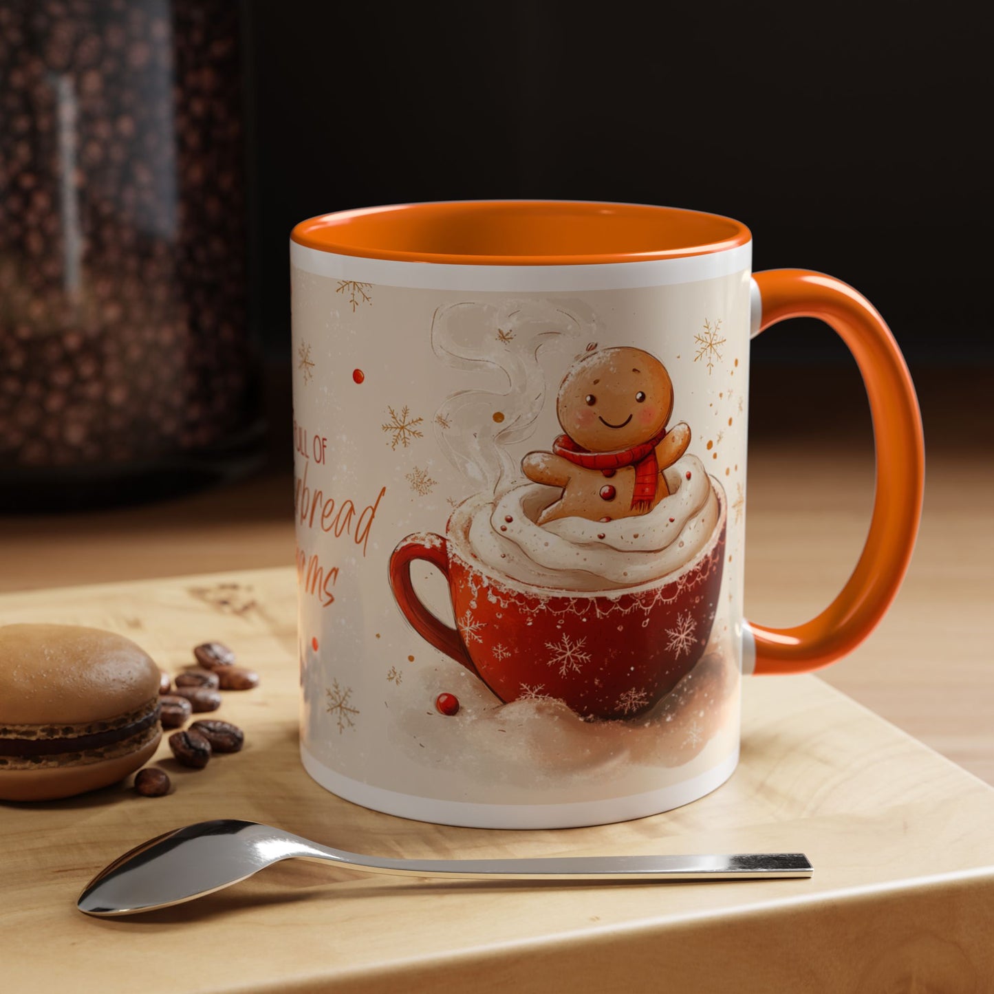 Gingerbread Dreams Coffee Mug — Holiday Accent Christmas Mug (11/15oz)