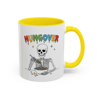 Hungover Coffee Mug — Funny Skeleton Cereal Mug (11/15oz)