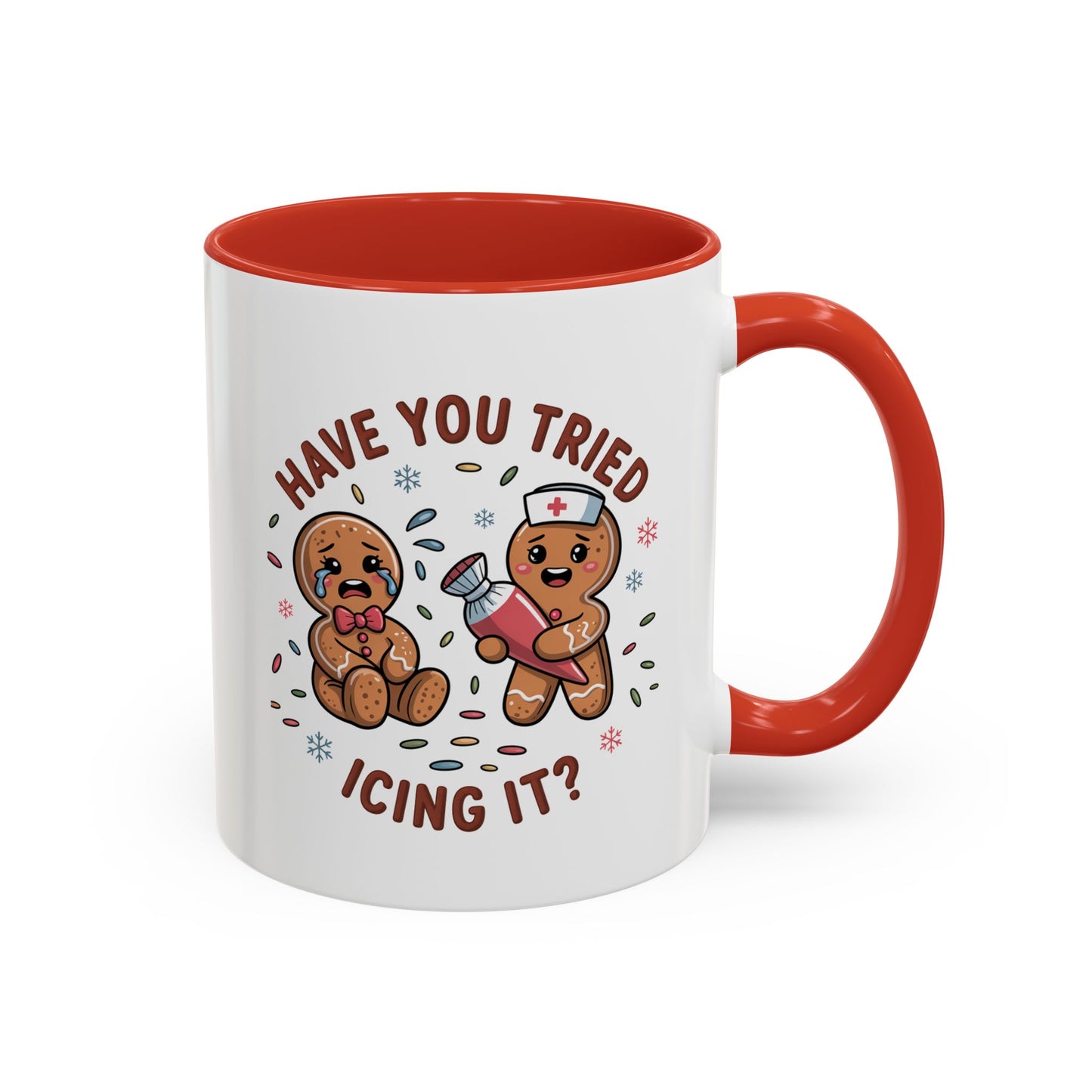 Have You Tried Icing It? Gingerbread Cookie Coffee Mug — Cute Holiday Baking Gift (11/15 oz)