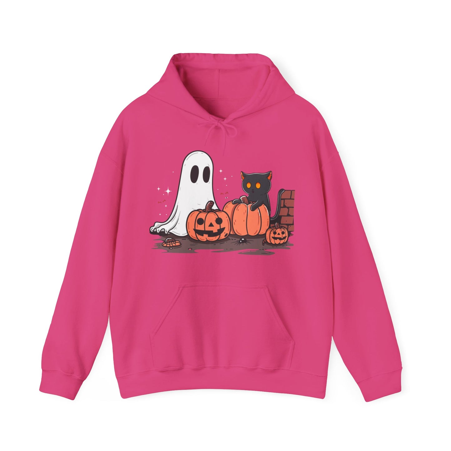 Ghost and Black Cat Halloween Unisex Hoodie