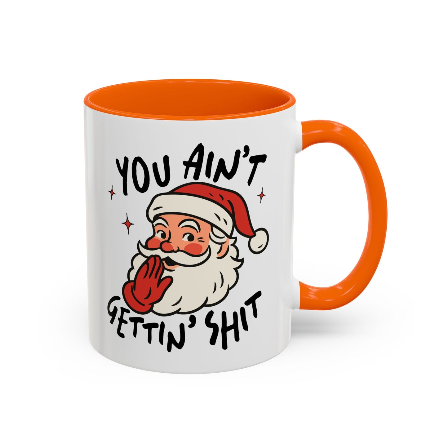 Funny Santa New Year Mug – Naughty Santa Holiday Coffee Cup – Sarcastic New Year Gift for Adults