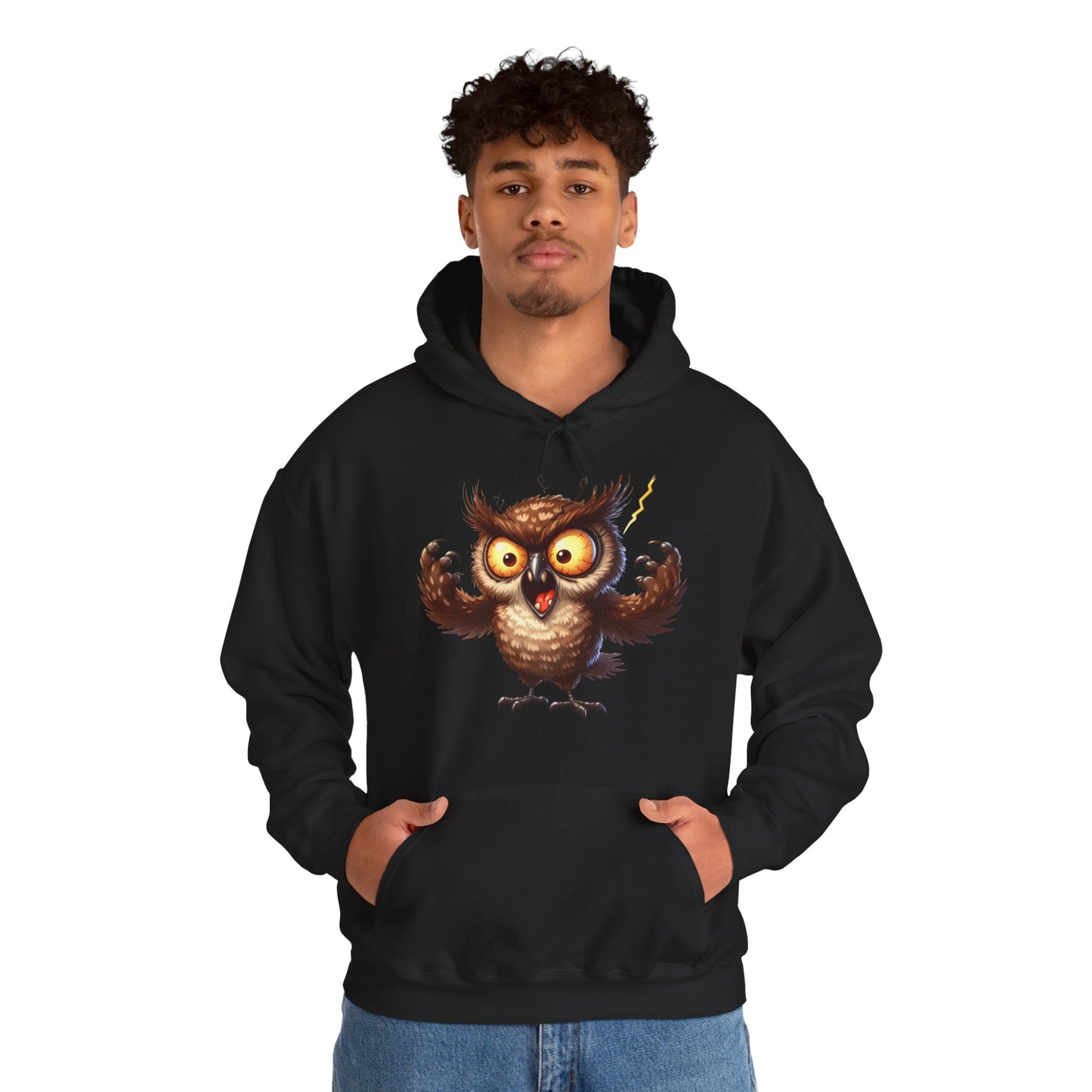 Cute Fluffy Owl Hoodie – Whimsical Cartoon Owl Pullover for Bird Lovers & Halloween