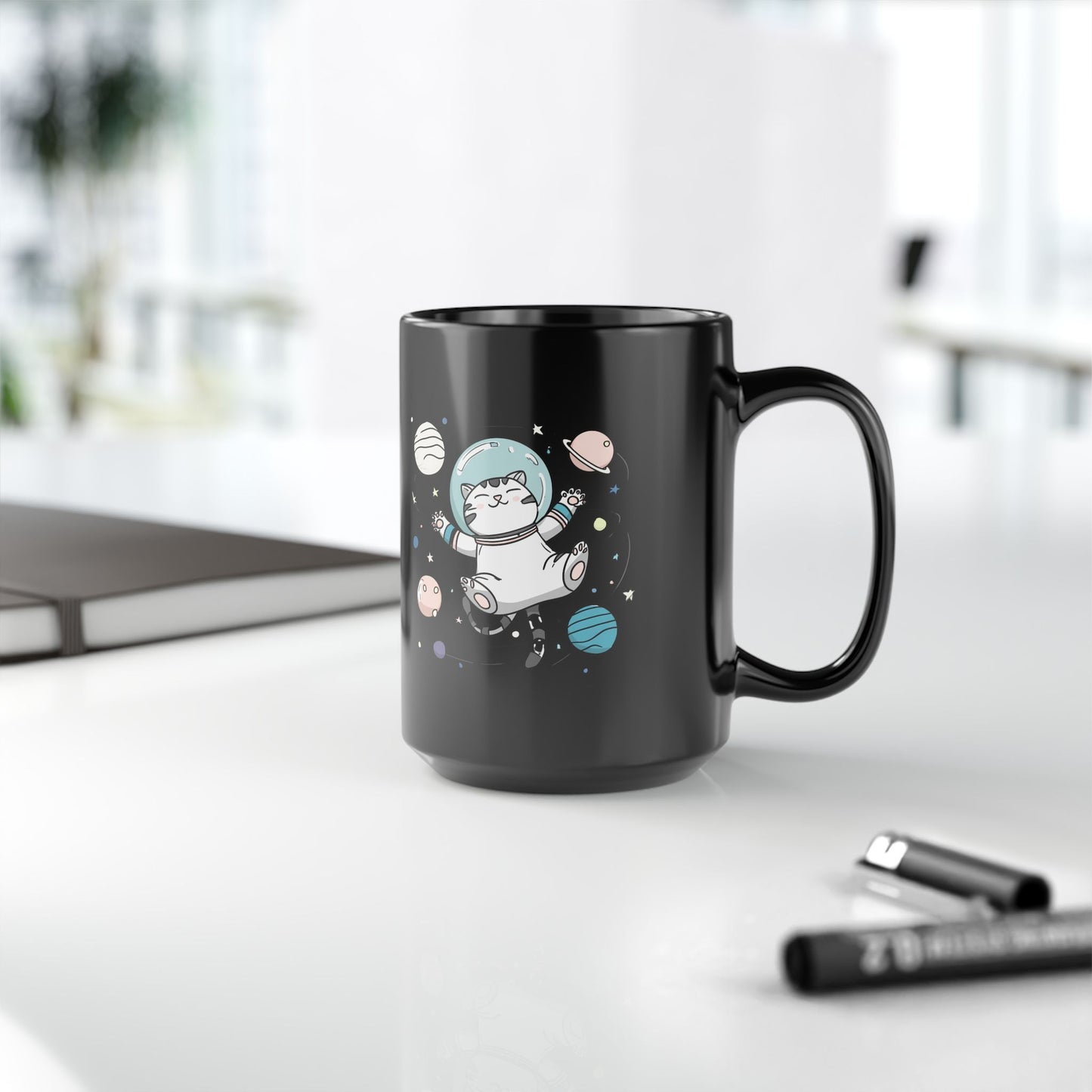 Astronaut Cat Mug – Cute Space Cat Coffee Cup