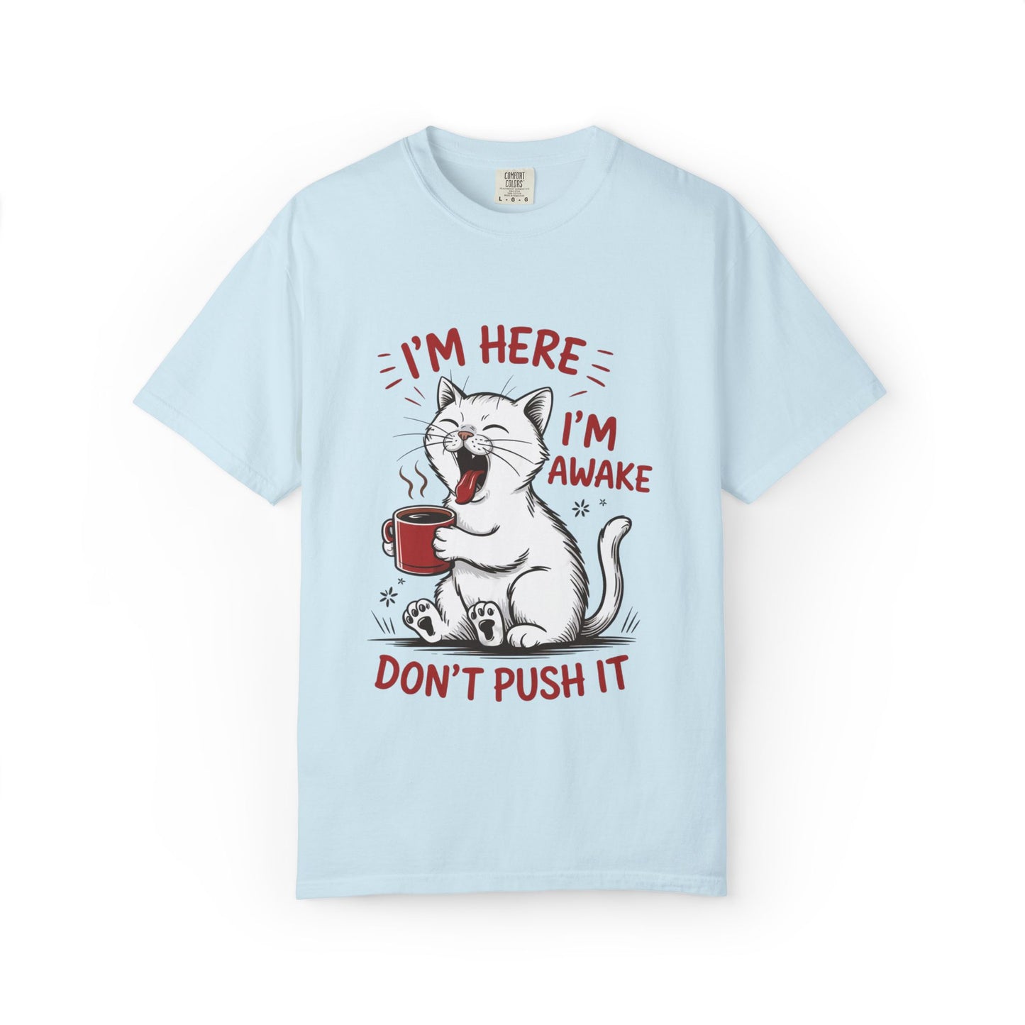 Funny Cat Coffee Unisex T-Shirt – Lazy Morning Cat Tee