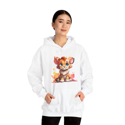 Cute Kitten Hoodie — Adorable Watercolor Cat Pullover for Cat Lovers