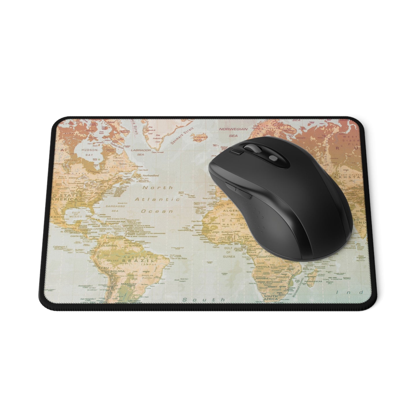 World Map Non-Slip Gaming Mouse Pad — Vintage Atlas Desk Pad