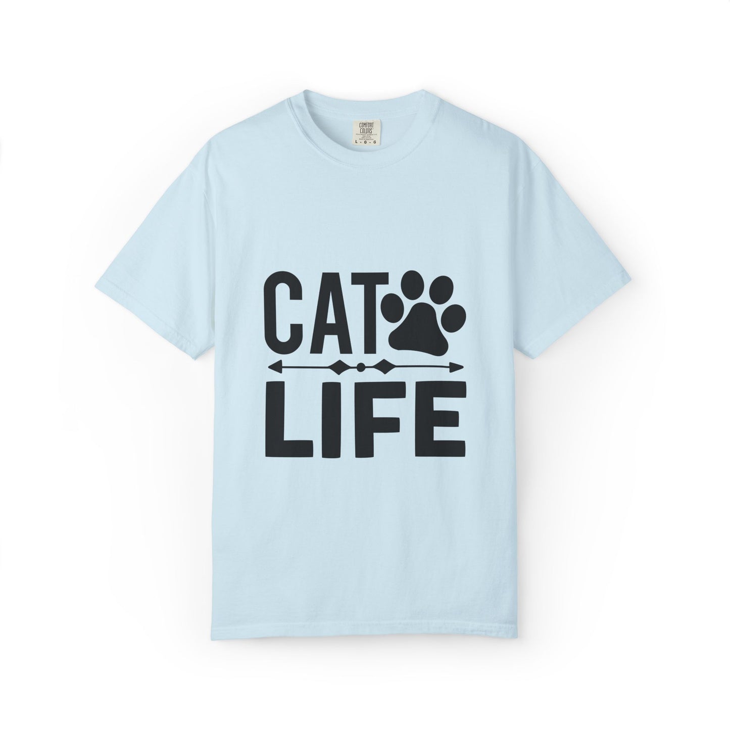 Cat Life Unisex T-Shirt – Minimal Paw Print Cat Lover Tee