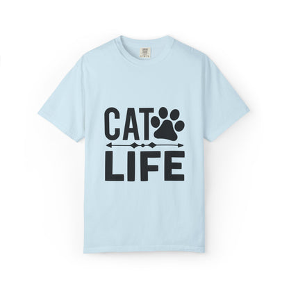Cat Life Unisex T-Shirt – Minimal Paw Print Cat Lover Tee