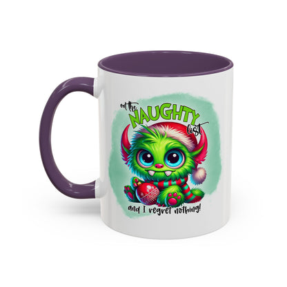 Naughty List Christmas Mug – Cute Monster Holiday Coffee Cup, Funny Xmas Gift (11oz/15oz)