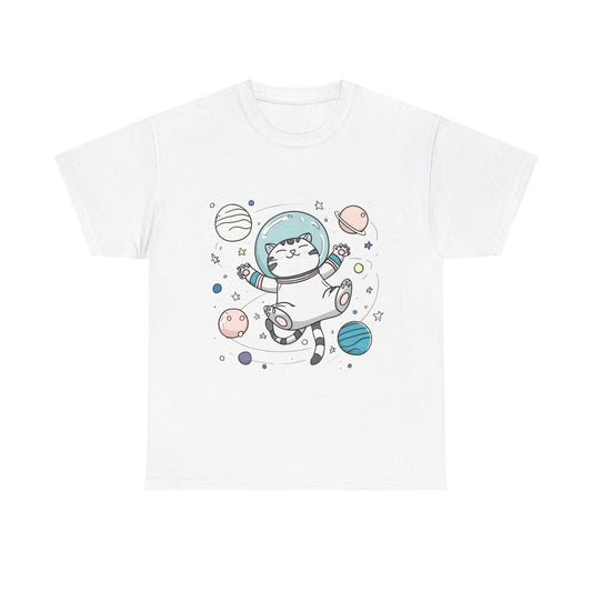 Astronaut Cat T-Shirt – Cute Space Cat Graphic Tee