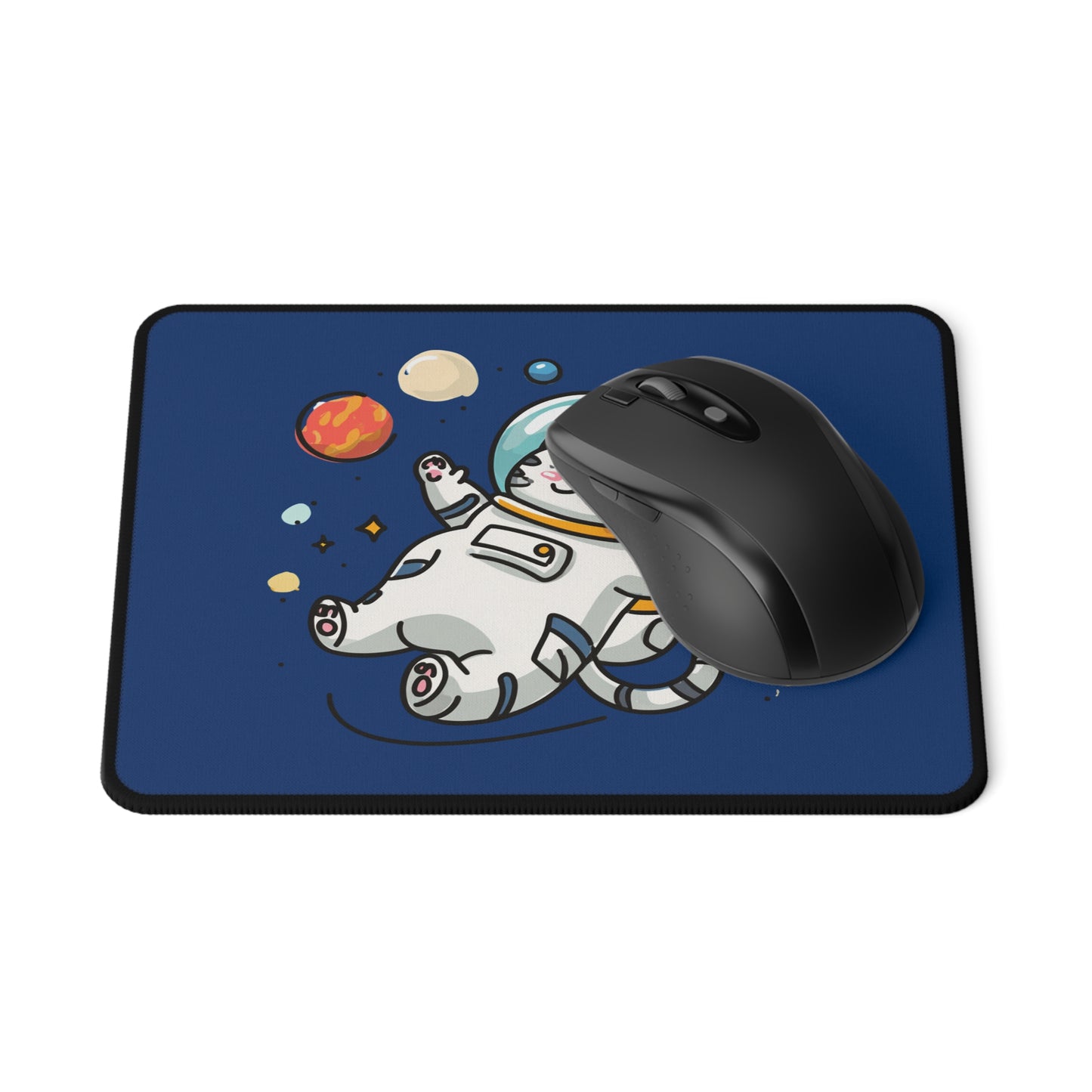 Astronaut Cat Gaming Mouse Pad — Cute Space Kitty Non‑Slip Desk Pad