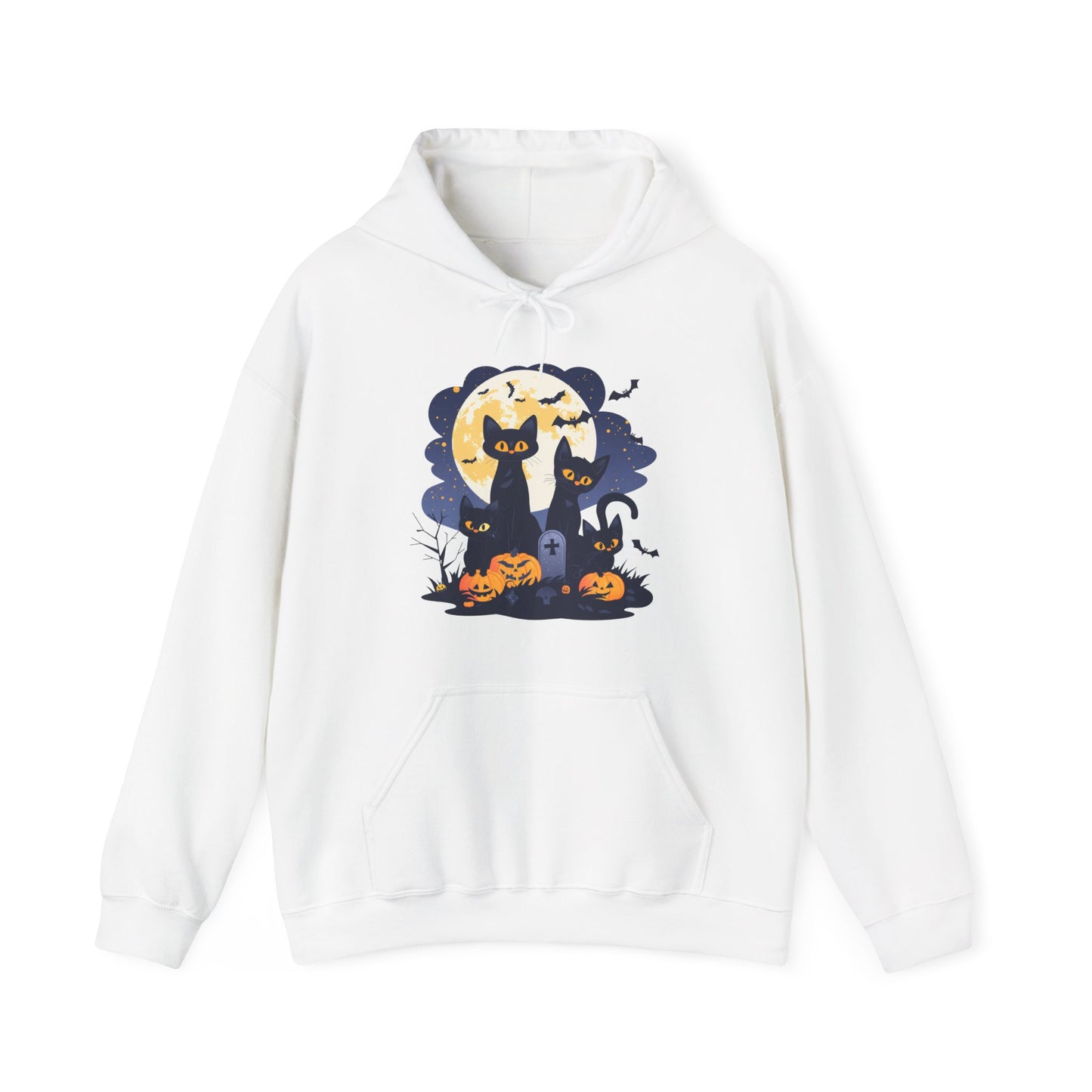 Black Cats Full Moon Halloween Unisex Hoodie