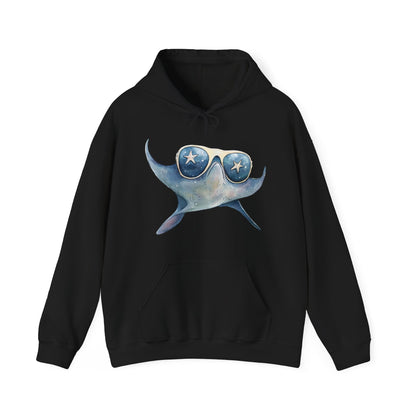 Manta Ray Sunglasses Hoodie – Cool Ocean Sea Life Sweatshirt