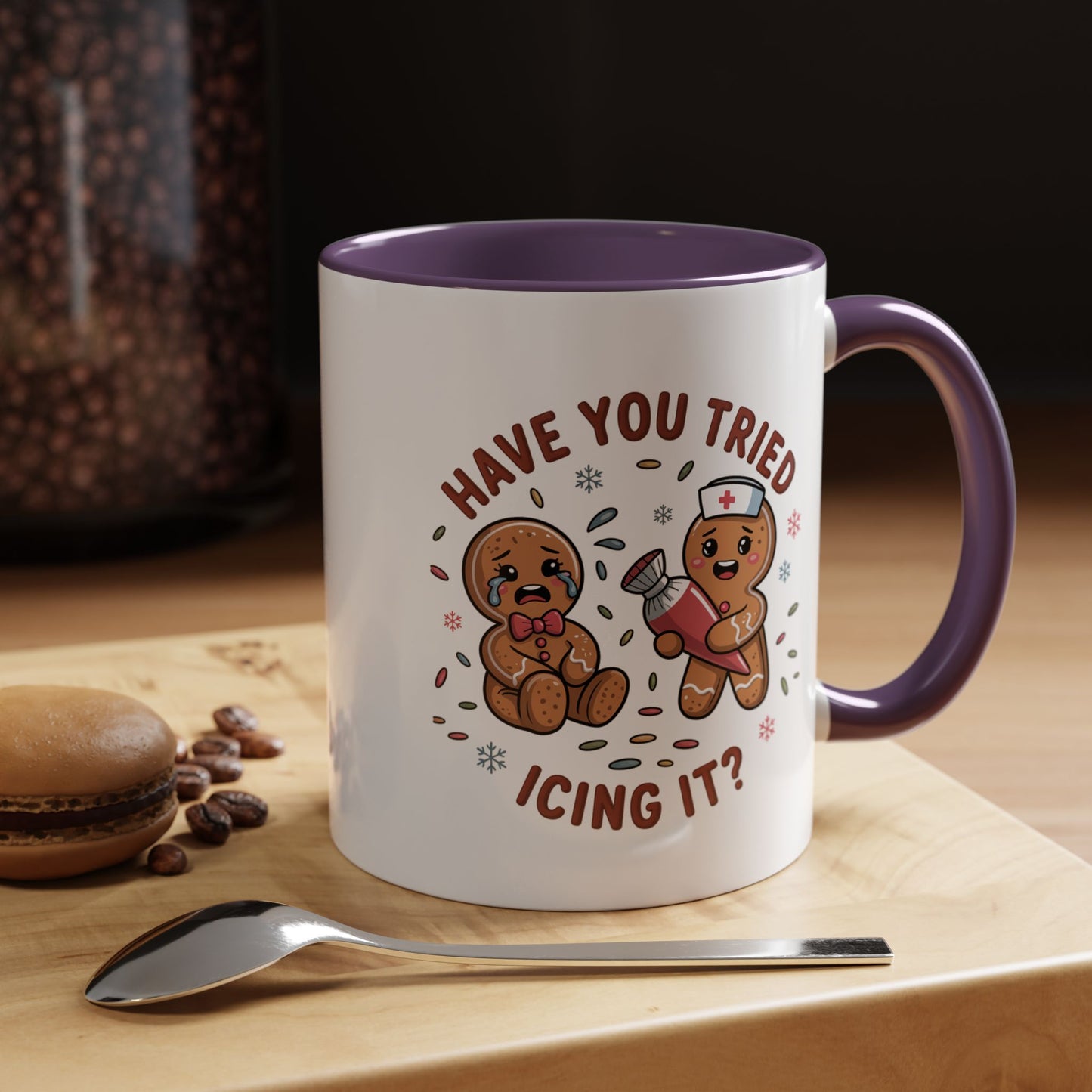 Have You Tried Icing It? Gingerbread Cookie Coffee Mug — Cute Holiday Baking Gift (11/15 oz)
