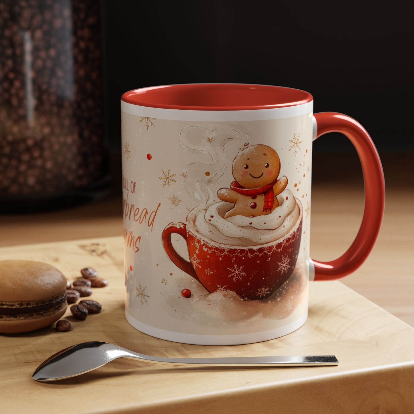 Gingerbread Dreams Coffee Mug — Holiday Accent Christmas Mug (11/15oz)