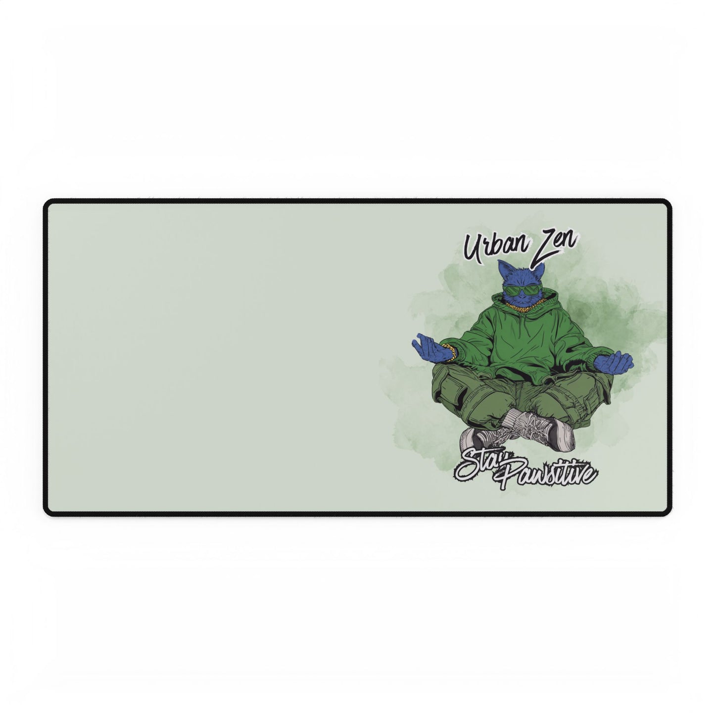 Urban Zen Skateboard Turtle Desk Mat — Stay Positive Gaming Mousepad