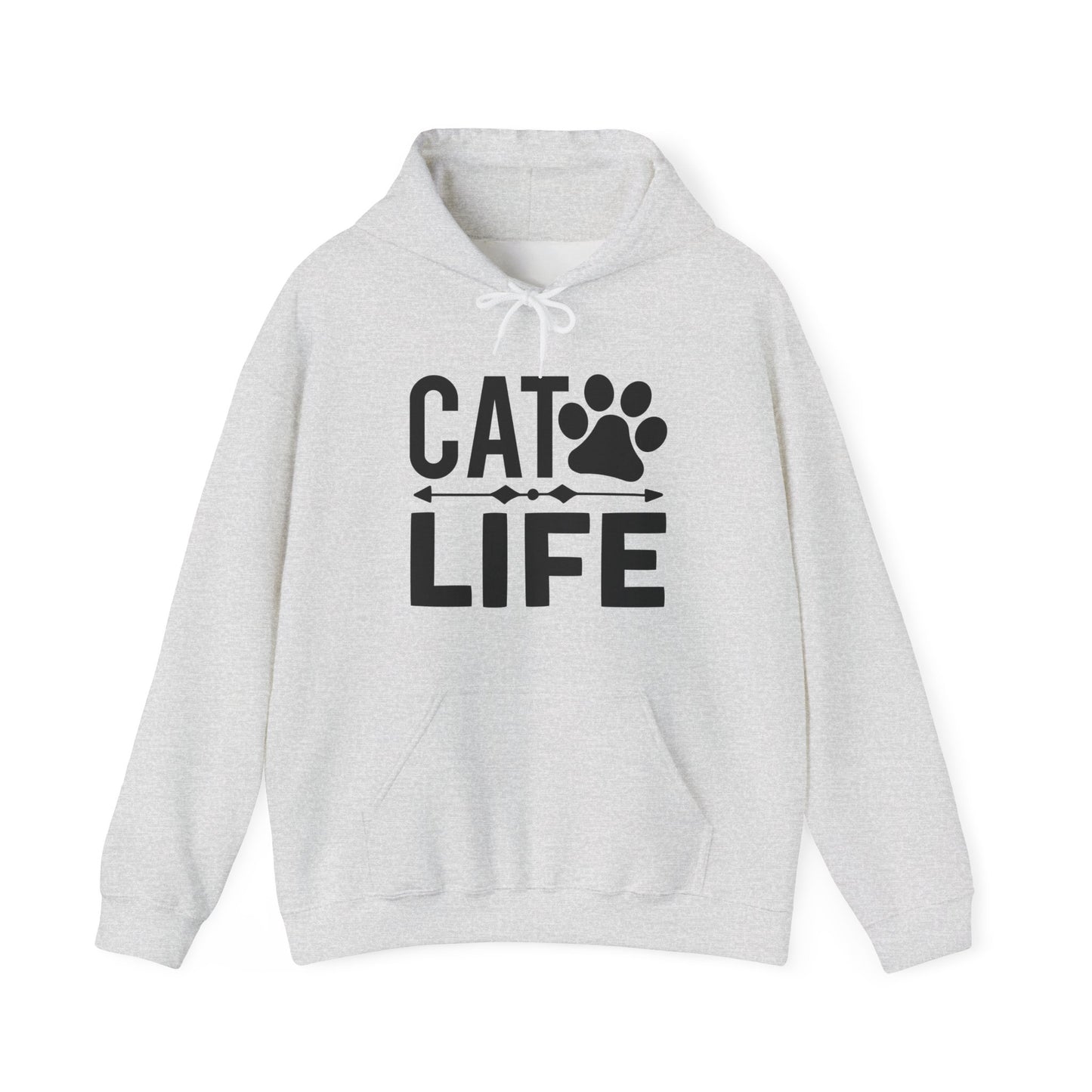 Cat Life Unisex Hoodie – Minimal Sweatshirt for Cat Lovers