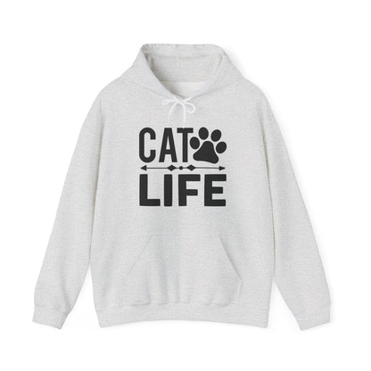 Cat Life Unisex Hoodie – Minimal Sweatshirt for Cat Lovers