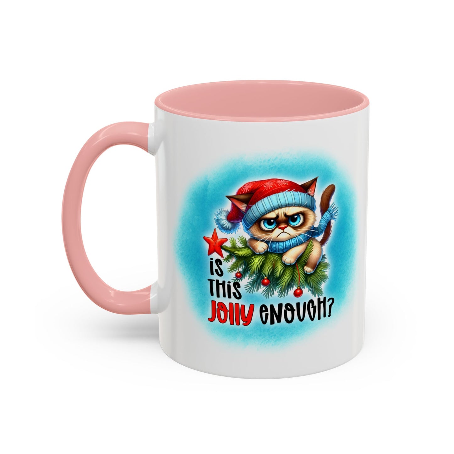 Is This Jolly Enough? Grumpy Cat Holiday Accent Mug